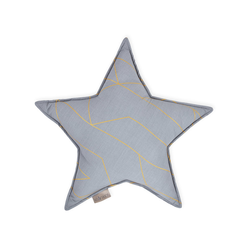 Goldene Linien Geometric Novelty Cushion, Grey