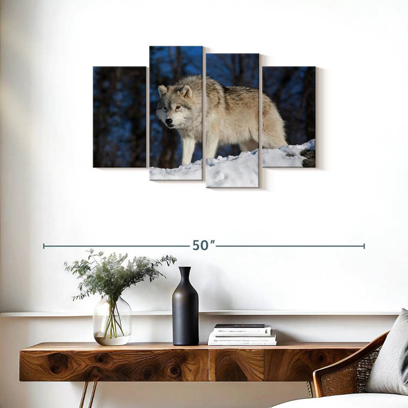 Brampt Wolf On The Lookout, 22" H x 36" W