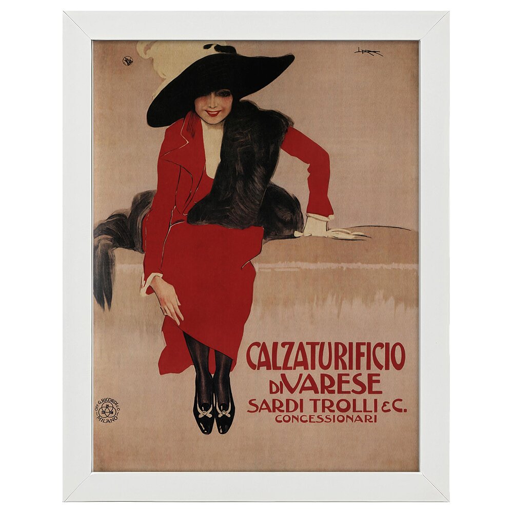 Leinwandbild Vintage Advertising Poster Calzaturificio Di Varese