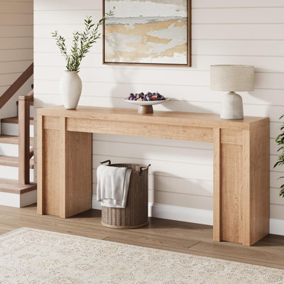 70.8" Console Table, Modern Entryway Hallway Table, Thick Wood Sofa Table