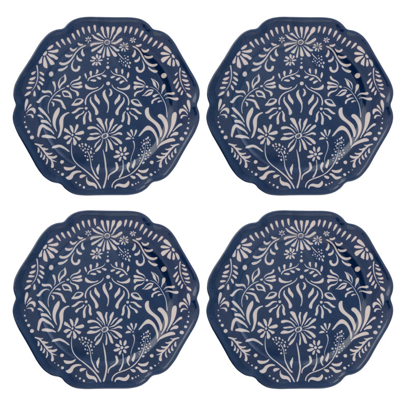MELAMINE DINNER PLATES S/4  MYKONOS (F24)