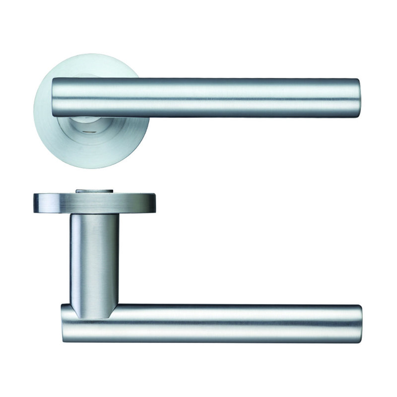 Lucca Latch Door Handle, Etna Bronze