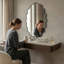 Miroir mural ovale en métal-2136866160-2136866166