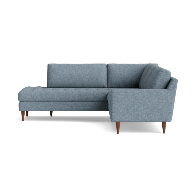 MCM Sectional, Left Hand Facing, Performance Velvet - Denim