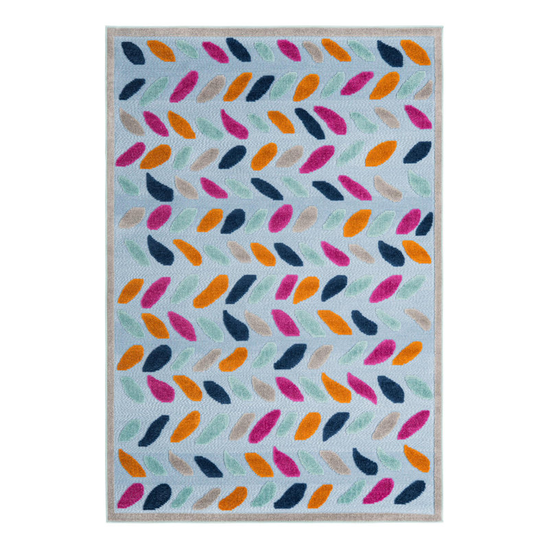 Chevron Indoor / Outdoor Rug, Rectangle 5'3" x 8'