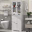  70"  Tall White Bathroom Cabinet Storage Cabinet