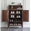 Armoire de rangement pour chaussures en bois massif 12 paires