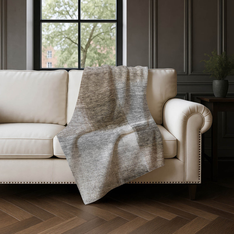 Jeté carré Addison Sherpa ASB742, Argent argent