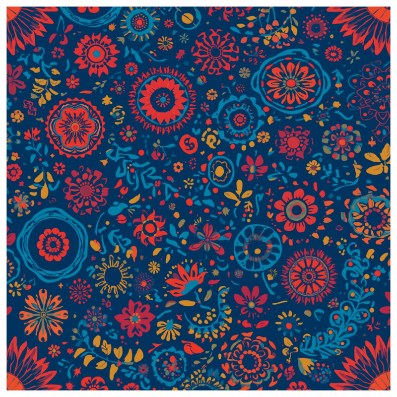 Édredon floral à motif mandala, Grand lit