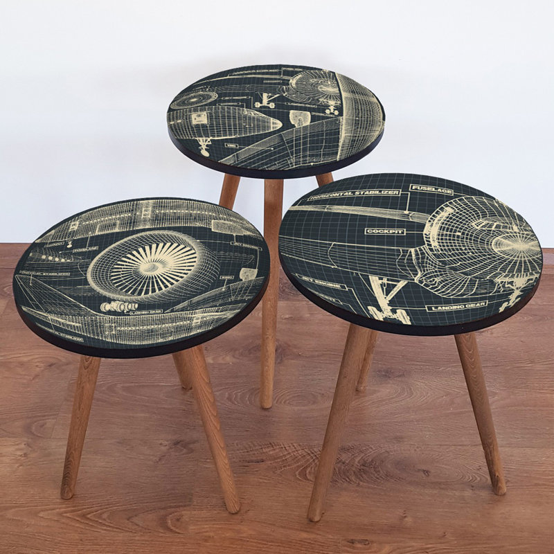 Tables gigognes 3 pieds Delma