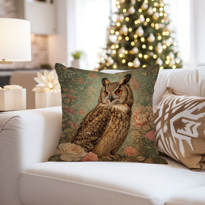 Housse de coussin animaux animaux Owl - Wiliam Morris