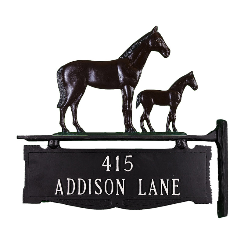1-Line Lawn Address Sign, Yes, Natural