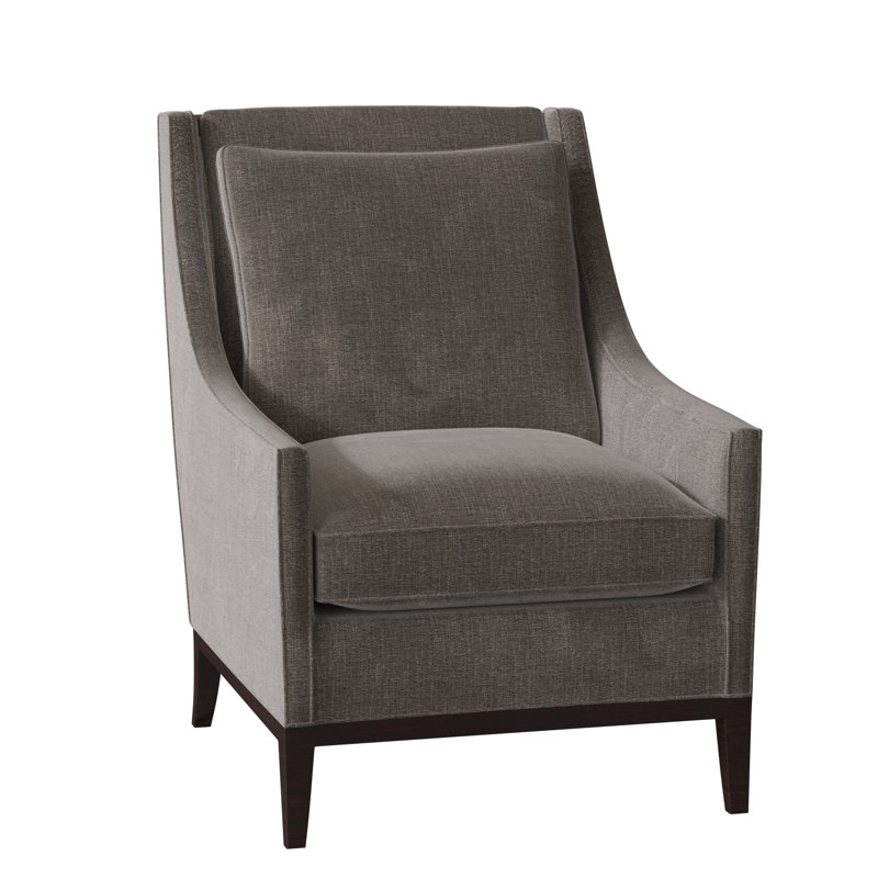 Eastside Wingback Chair, Frontier Charcoal, Chrome