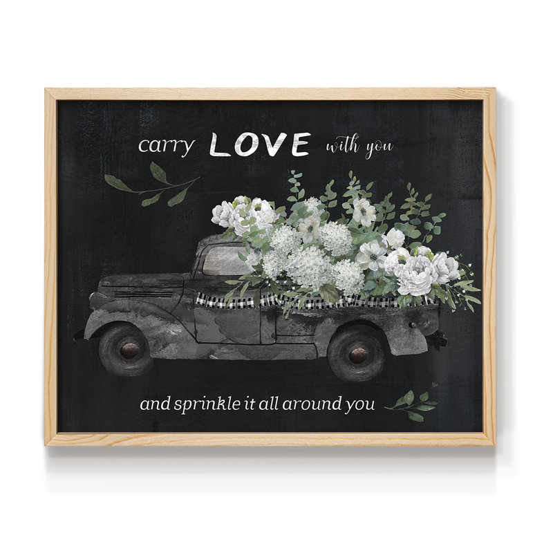 Carry Love - Reproduction encadrée - Restickable, H 8 po x l 10 po, Naturel