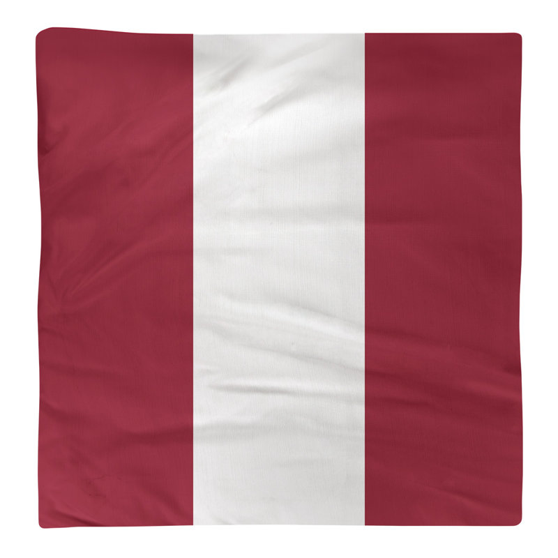 Serviette washington, Rouge / blanc / rouge, Sergé de coton, H 10 po x l 10 po x P 0,25 po