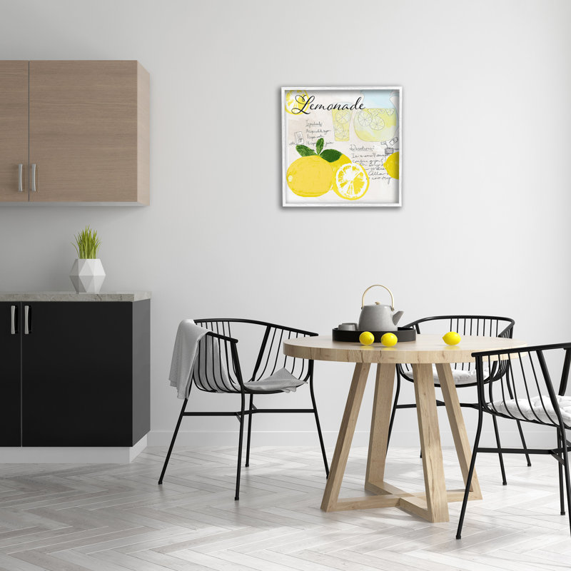 Recette de limonade d'été, estampe numérique encadrée par Daniela Santiago, H 24 po x l 24 po