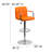 Chestertown Adjustable Bar Stools - Counter Height Barstools with Back and Armrest-31020306