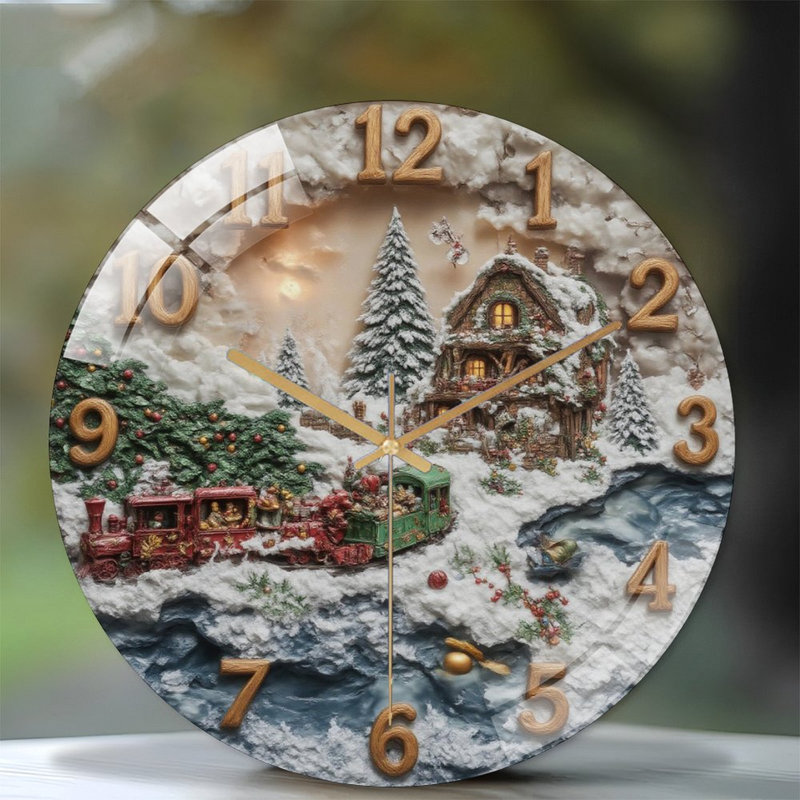 Horloge murale de Noël 12 po