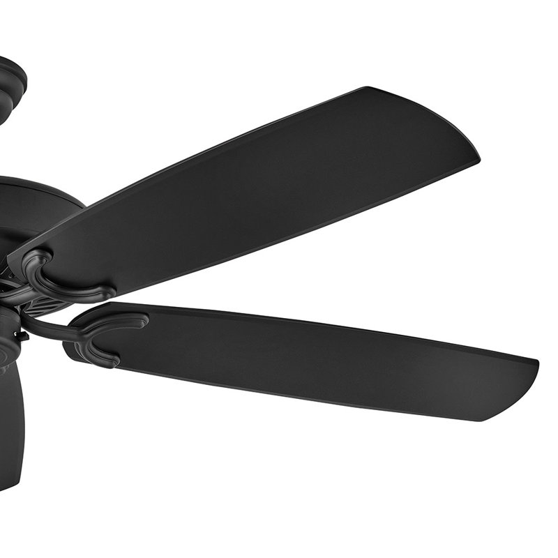 60" Oasis 5 - Blade Standard Ceiling Fan with Pull Chain, Matte Black