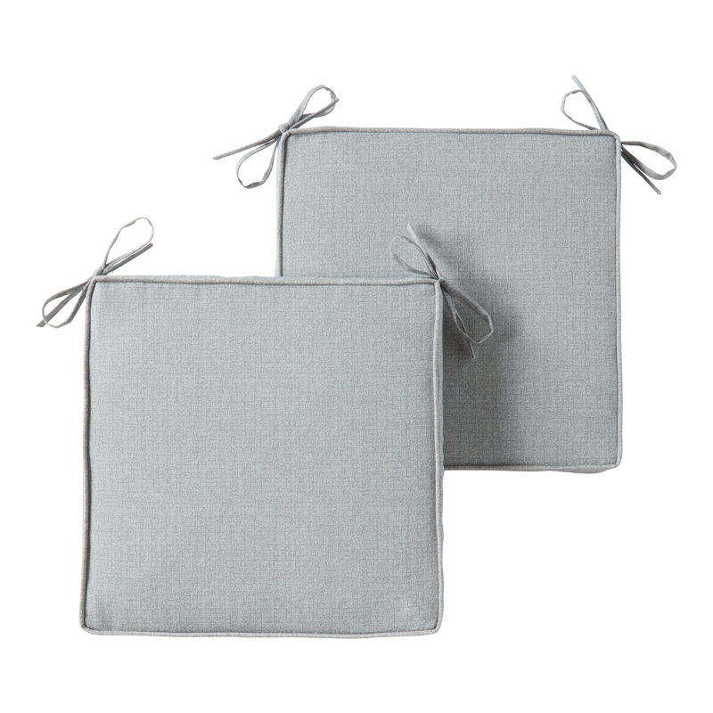 Outdoor Dining Chair Seat Pad, Heather Gray