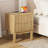 2 Drawers Nightstand With 2 Power Outlets, 1 Usb Port,modern Metal Handle (set Of 2)-1472676199-1472676198