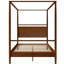 Solid Wood Canopy Bed Frame Four Posters Bed No Box Spring Needed-1034463815