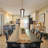 1-Light Walnut Modern Farmhouse Linear Kitchen Island LED Pendant