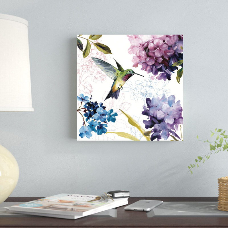 «Spring Nectar Square II» par Lisa Audit, reproduction d'art sur toile tendue, H 12 po x l 12 po