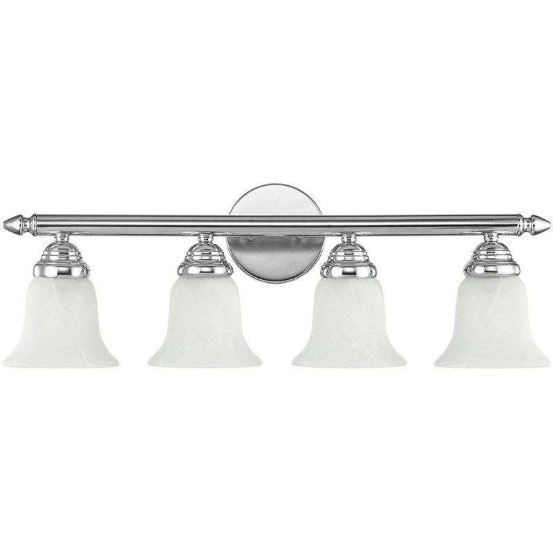 Éclairage pour meuble-lavabo 4 lumières Fey, Chrome poli