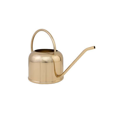 Vase de table en métal doré intérieur / extérieur 9 po
