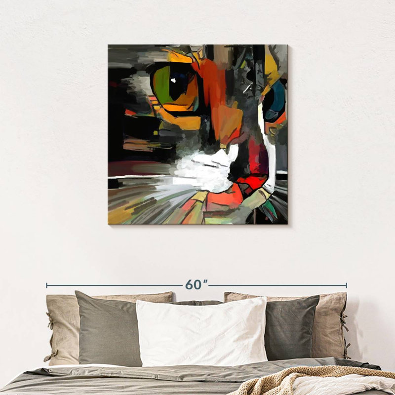 " Abstract Cat ", 36" H x 36" W x 1.25" D