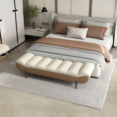 Banc rembourré en microfibre Cuper