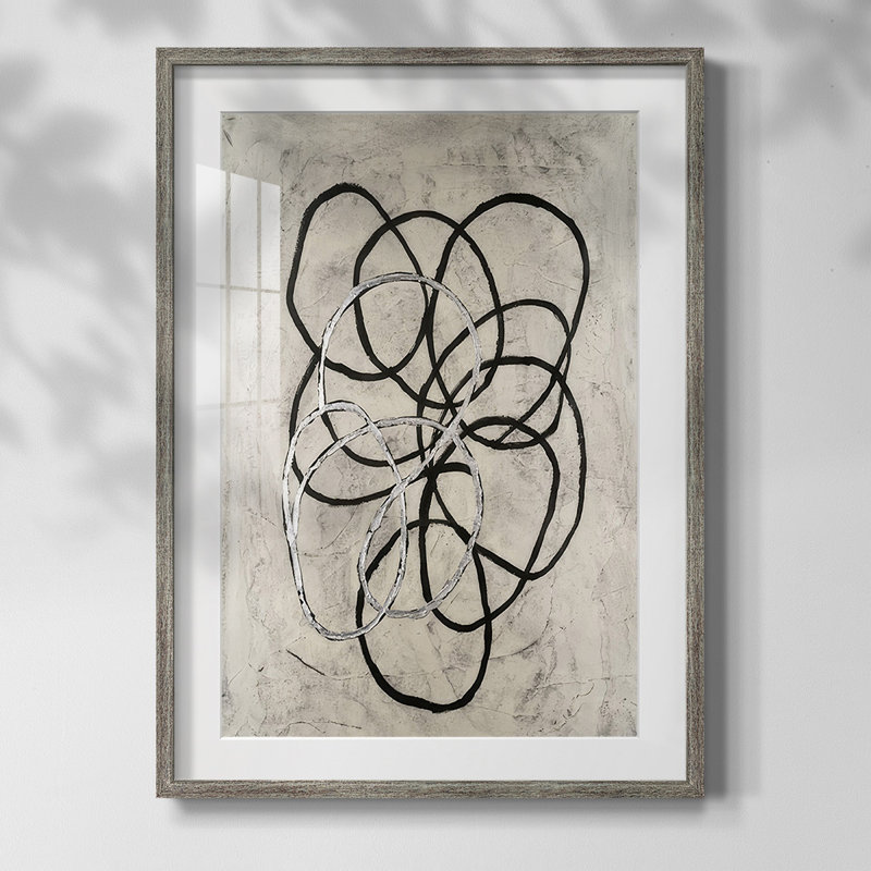 Désengager I, Papier encadré argent vieilli, Blanc