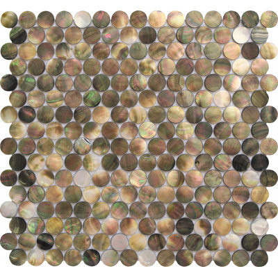 Carreau de mosaïque rond Seashell Penny