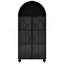 Armoire de rangement arquée moderne avec portes en verre, garde-manger de style campagnard