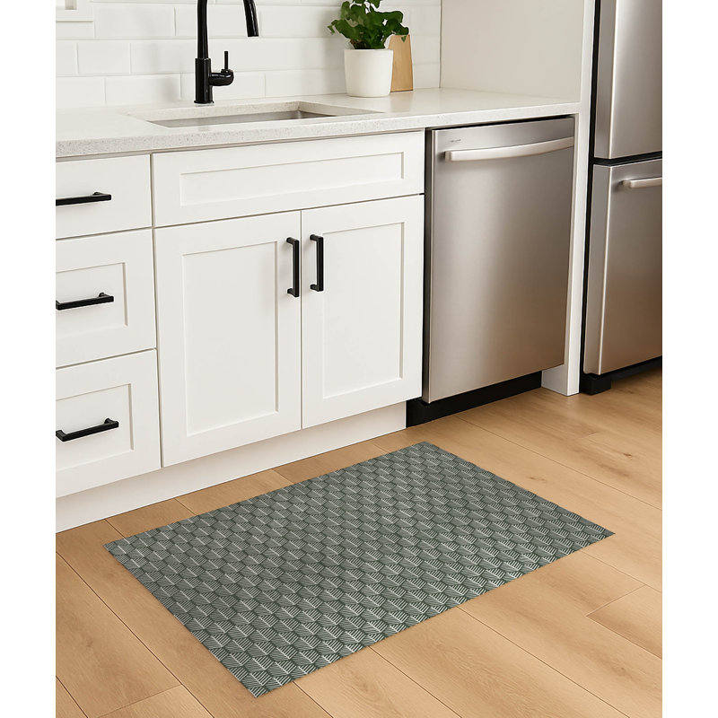 Tapis de cuisine antidérapant léger Stitch Patch, Chimichurri, Rectangulaire 2 pi x 3 pi