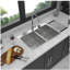 Double Bowl (50/50) Drop in Sink - 33"x22"x10" Stainless Steel Kitchen Sink 16 Gauge with Two 10" Deep Basin