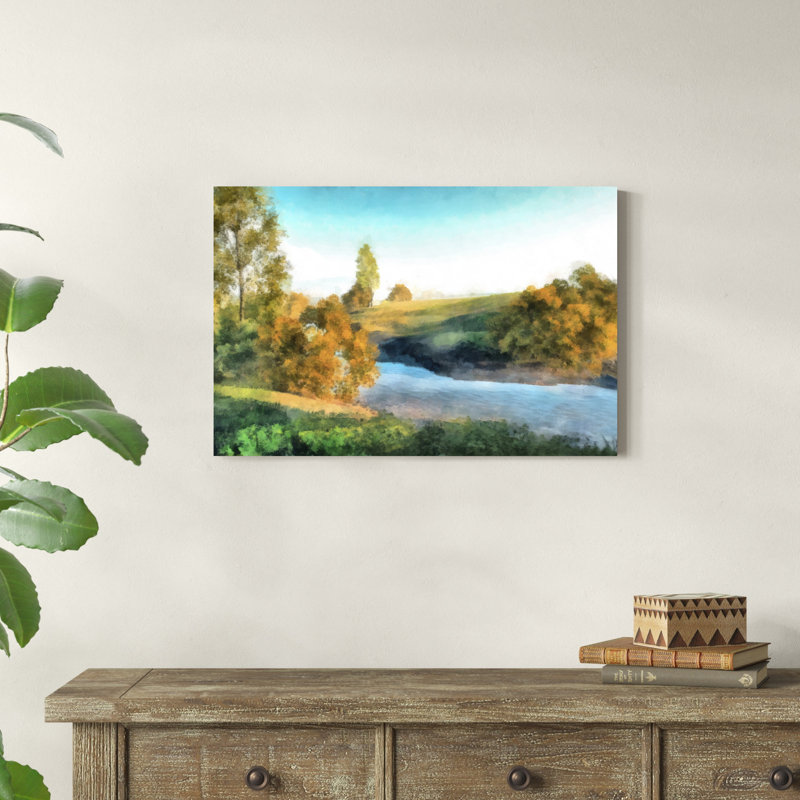 " Down Stream III " Painting Print, 20" H x 30" W 