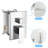 Wall Mounted Dual Shower System - , With Rainfall And Handheld Showers For Enjoyable Bath Time Head In Valve, 1.8 Gpm Max Flow, Rain