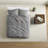 Grey Farmhouse Bedding Sets, 100% Microfiber Cotton For All Seasons
