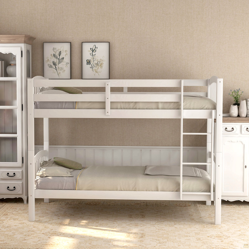 Twin Over Twin Bunk Bed with Ladder