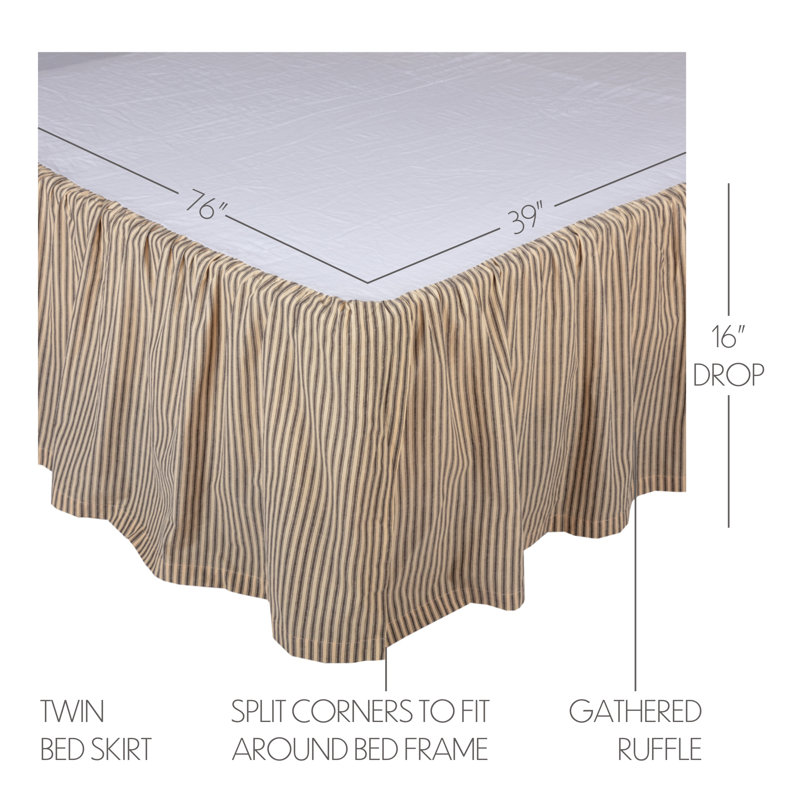Jupe de lit Sawyer Mill, Simple, Gris anthracite