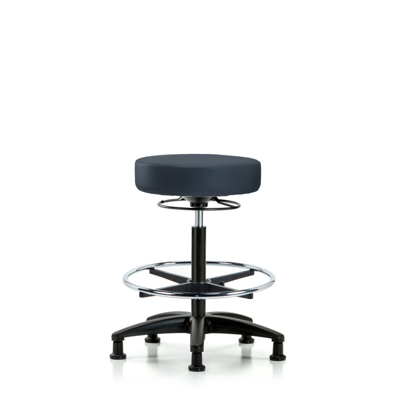 Tabouret de laboratoire Audet, Patins, Bleu impérial