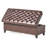 20.5" Wide Storage For Keeping Items Out Of Sight - Brown Button With Lid X 18.57