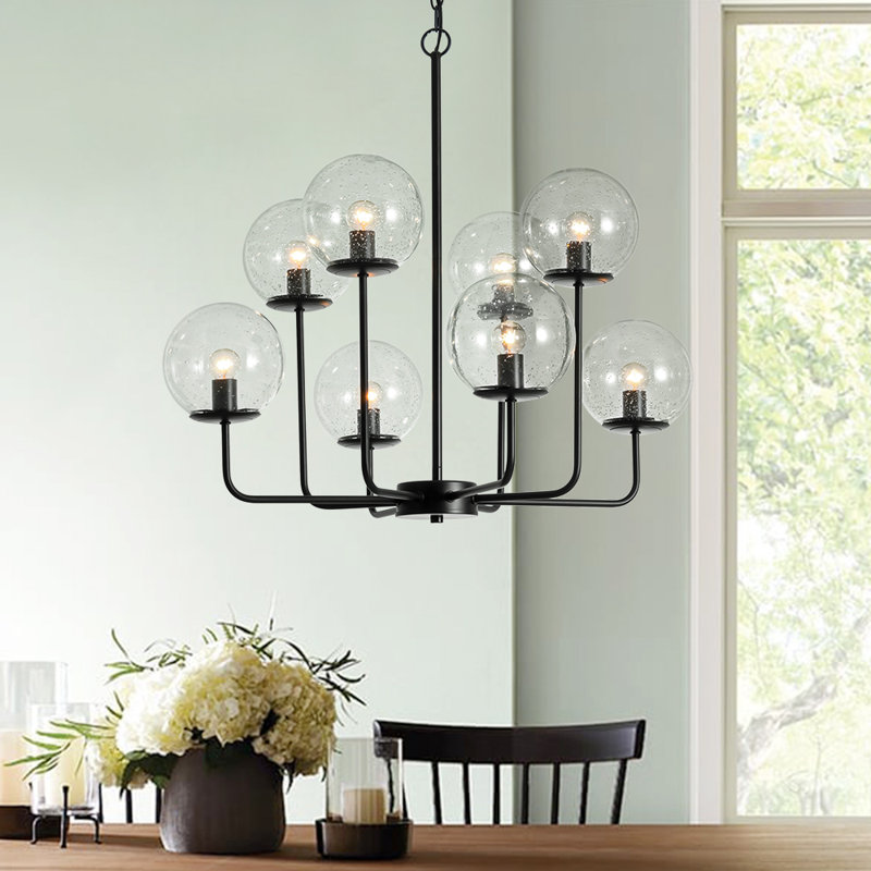 Lustre linéaire en coin 8 lumières Spoutnik