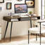 Bureau Mid-Century avec ports USB et prise de courant, bureau d'écriture moderne avec tiroirs, ordinateur de bureau multifonctionnel-1746181153