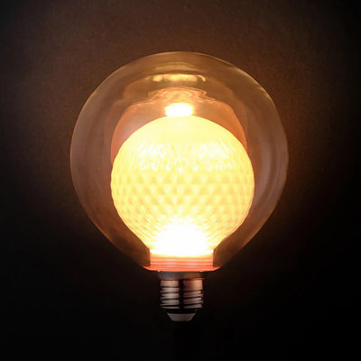 Ampoule DEL 681469F37C734785ADF23AB854CC9B94 G40 E26 (Moyen) Blanc doux Équivalent 3 W Verre