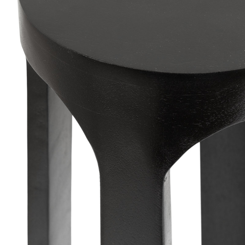 Chewelah Solid Wood End Table, 23" H x 8" W x 8" D, Black