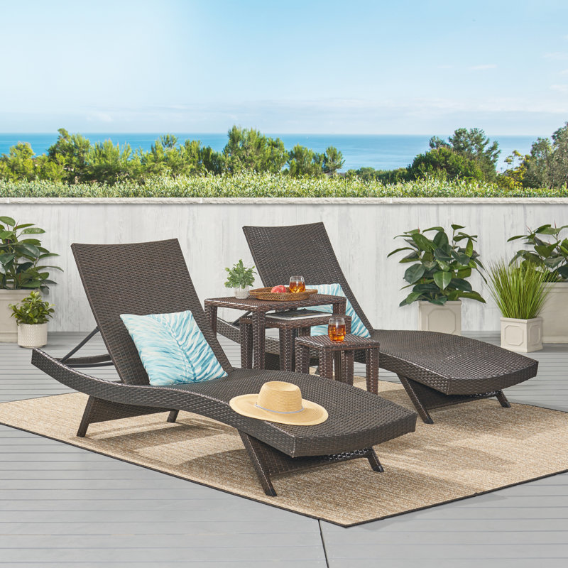 Waylon Outdoor Chaise Lounge Set