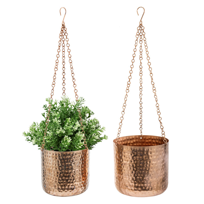 Pots de fleurs muraux suspendus en métal